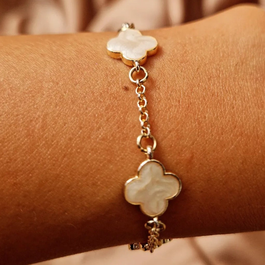 Ivory Clover Bracelet