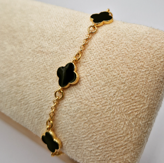 Midnight Clover Bracelet