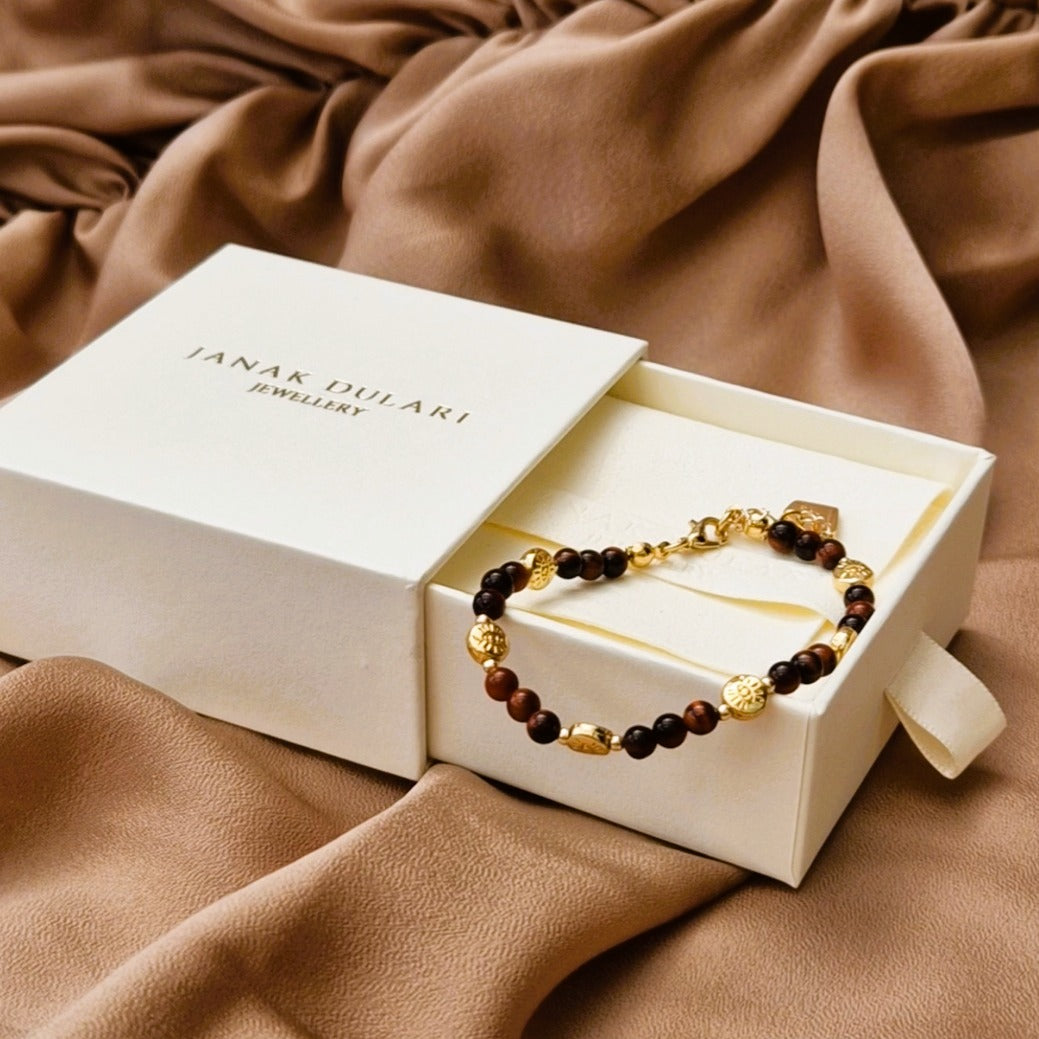 Red Tiger's Eye Shield Bracelet